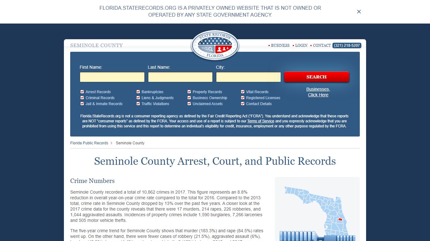 Seminole County Arrest, Court, and Public Records